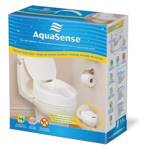 "Siège de toilette surélevé AquaSense 4"" - Avec Couvercle"
